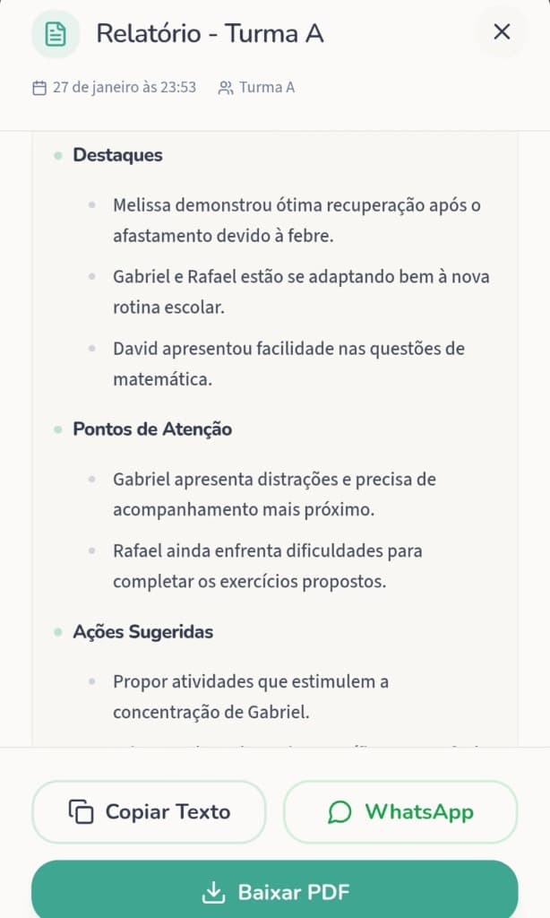 Exemplo de Relatório 2