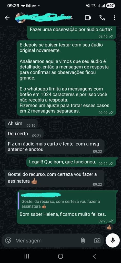 Pronta para assinar